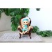 Miniature retro chair 1:12 scale wooden dollhouse furniture