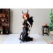 Minifee doll devil outfit set, leather skirt and top wings 