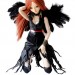 Minifee doll devil outfit set, leather skirt and top wings 