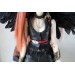 Minifee doll devil outfit set, leather skirt and top wings 