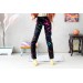 Minifee neon pants slim, splatter paint graffiti print l