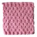 Miniature knitted blanket, pink square dollhouse