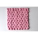 Miniature knitted blanket, pink square dollhouse