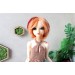 Short peach wig for Minifee BJD doll, 1:4 scale stylish hair