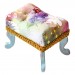 Miniature tabouret art deco pouf dollhouse ottoman footstool