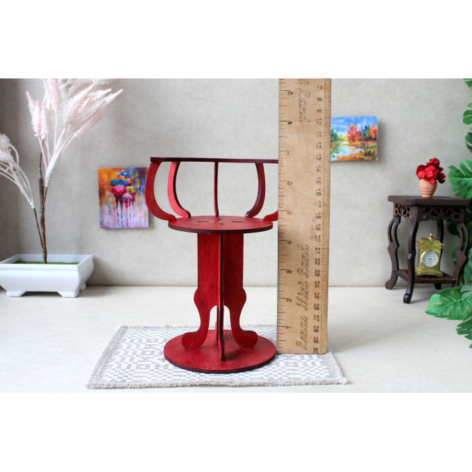 Minifee doll chair digital file, 1:4 scale miniature furniture