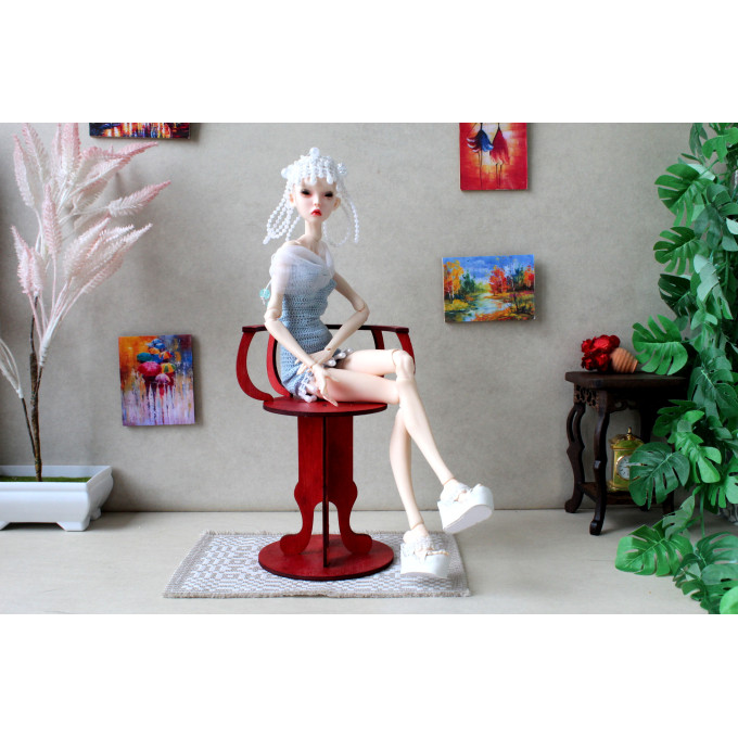 Minifee doll chair digital file, 1:4 scale miniature furniture
