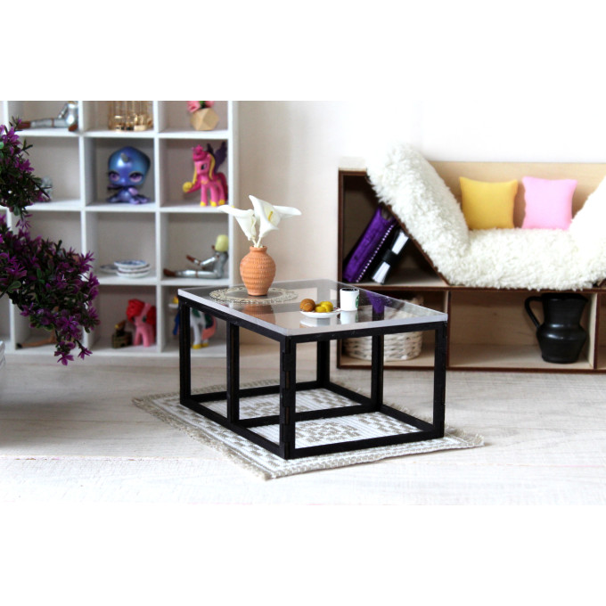 Miniature modern table digital file, laser cut dollhouse