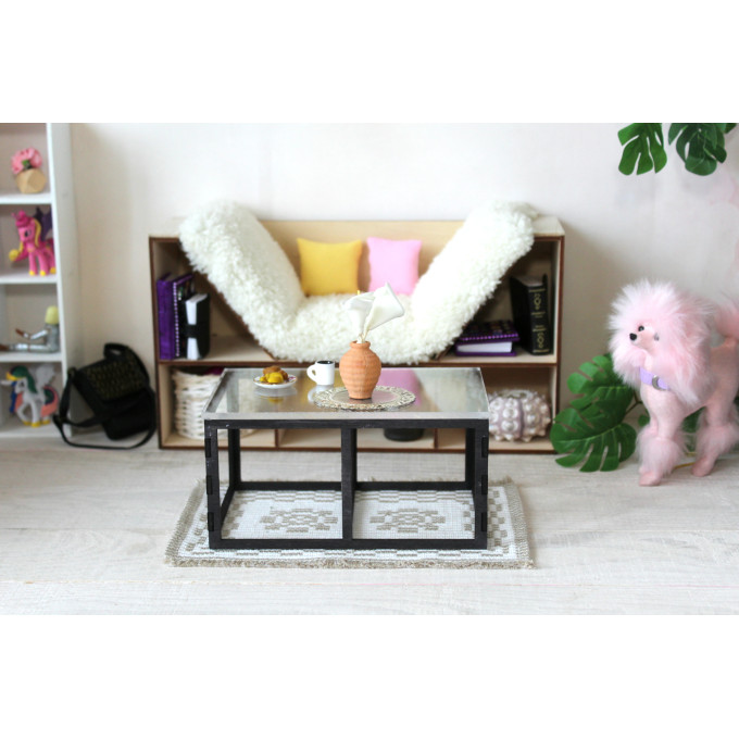 Miniature modern table digital file, laser cut dollhouse