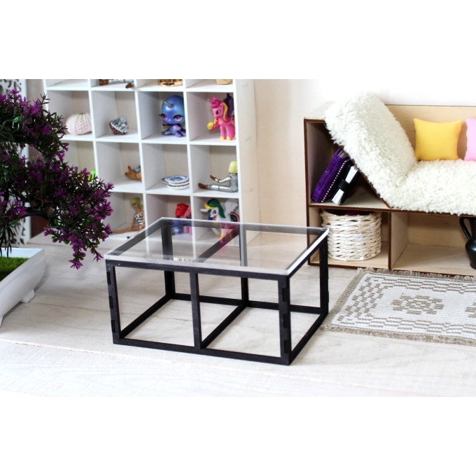 Miniature modern table digital file, laser cut dollhouse