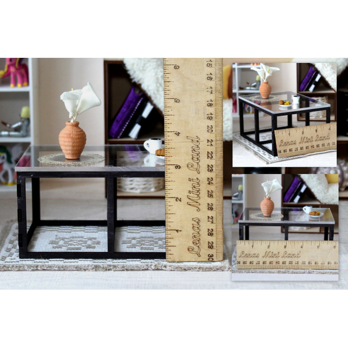 Miniature modern table digital file, laser cut dollhouse