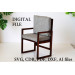 Miniature dollhouse chair digital download file. 1:6 scale