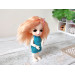 Lati White doll wig, 1:12 scale BJD doll viscose blond coral
