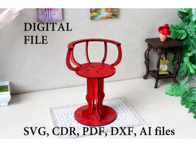 Minifee chair round red digital