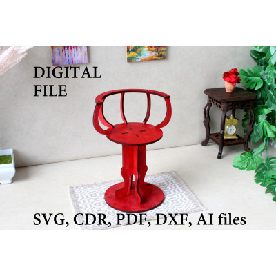 Minifee chair round red digital