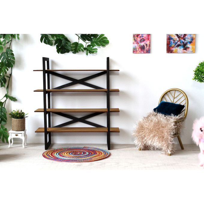 Miniature modern bookcase digital file template