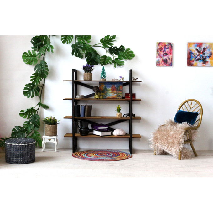 Miniature modern bookcase digital file template