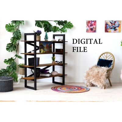 Modern bookcase digital