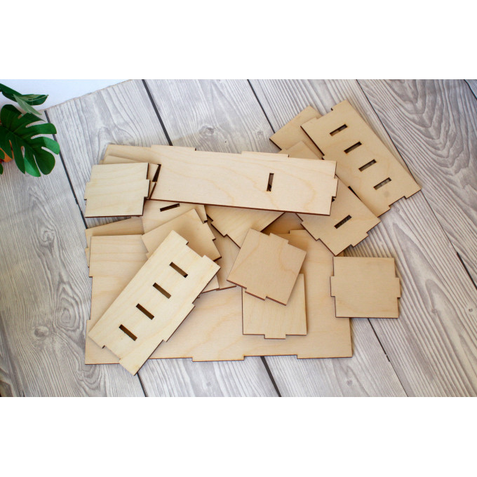 Miniature modern bookcase digital file template