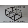 Miniature modern table digital file, laser cut dollhouse