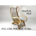 Dollhouse parametric chair digital file, modern 