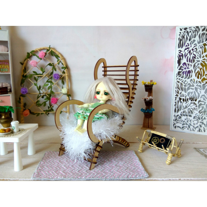 Dollhouse parametric chair digital file, modern 