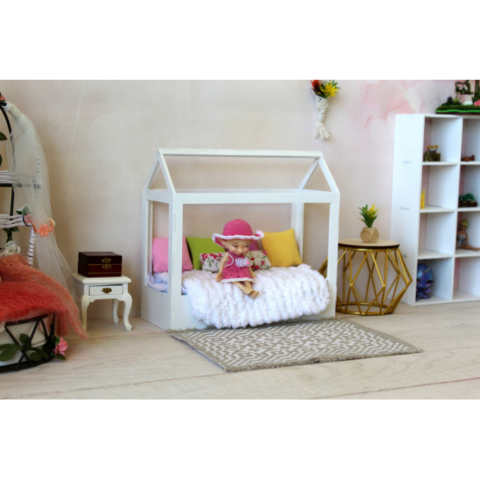 Miniature frame bed digital file, 1:12 scale doll