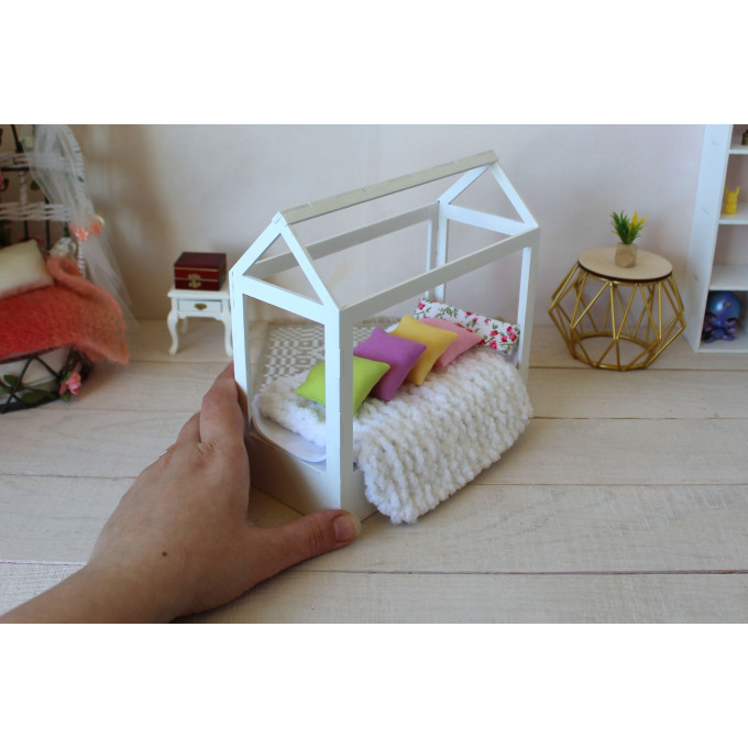 Miniature frame bed digital file, 1:12 scale doll