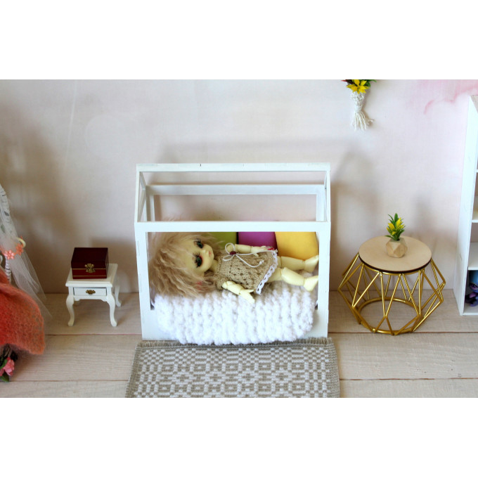 Miniature frame bed digital file, 1:12 scale doll
