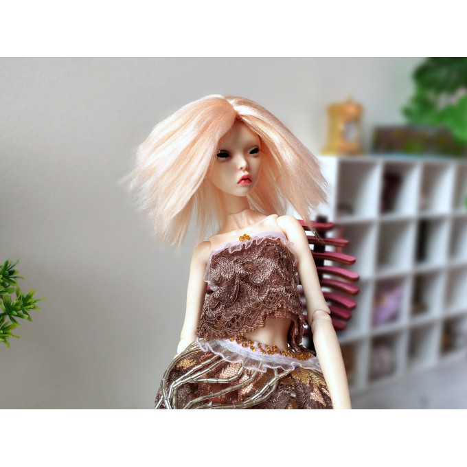 Short haircut for Popovy Sisters BJD dolls. Viscose elastic 