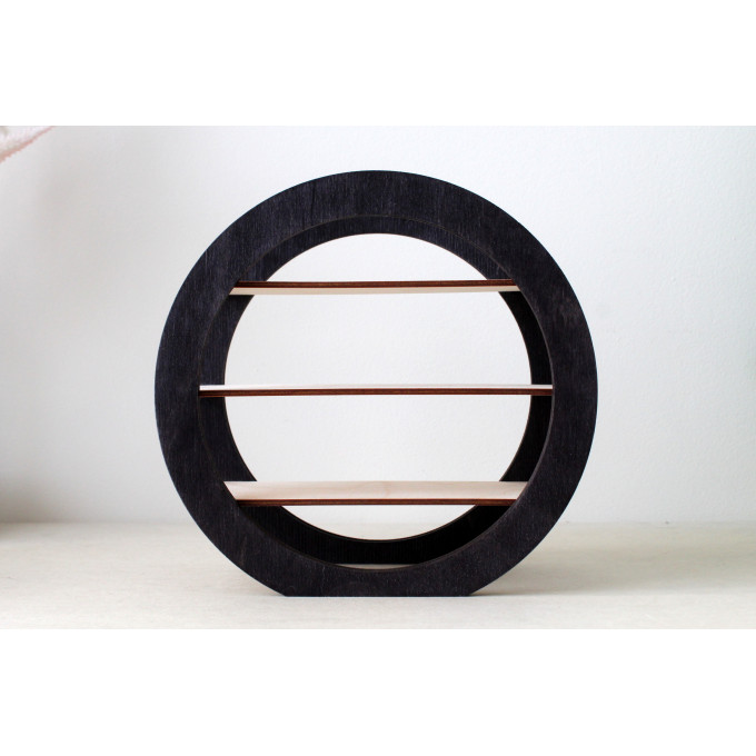Miniature circular bookcase digital file, modern