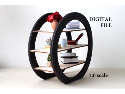 Round bookcase digital