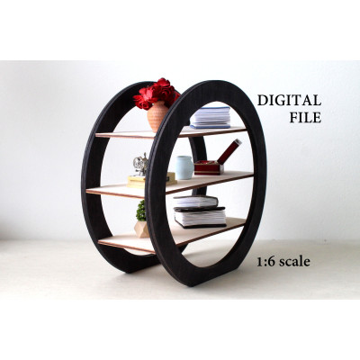 Round bookcase digital