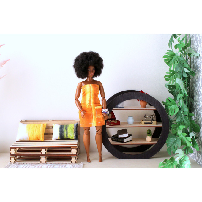 Miniature circular bookcase digital file, modern