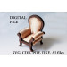 Miniature chair 1:12 scale digital download file