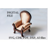 Miniature chair 1:12 scale digital download file