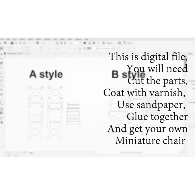 Two miniature Tudor chair 1:12 scale digital file
