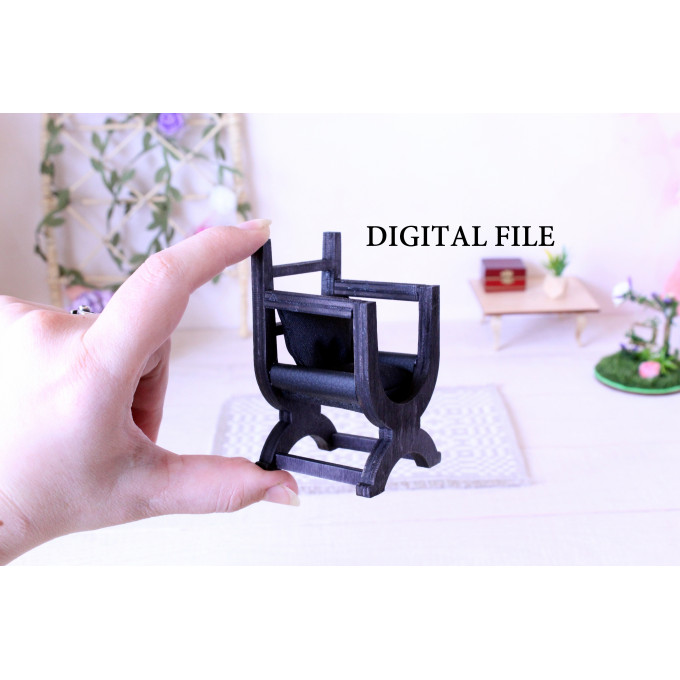 Two miniature Tudor chair 1:12 scale digital file