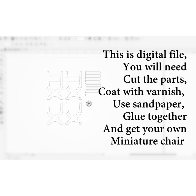 Miniature Tudor chair digital file, 1:6 scale castle 