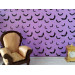 Dollhouse wallpaper Halloween style with bat digital