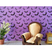 Dollhouse wallpaper Halloween style with bat digital