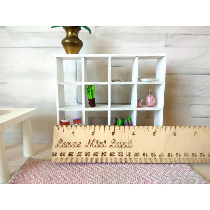 Miniature bookcase digital file kit, dollhouse 