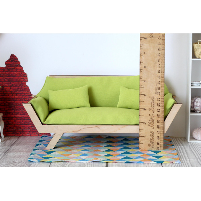 Miniature sofa hexagon shape download file kit