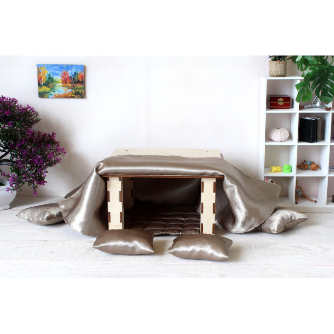 Miniature kotatsu table, traditional Japanese warm heated 