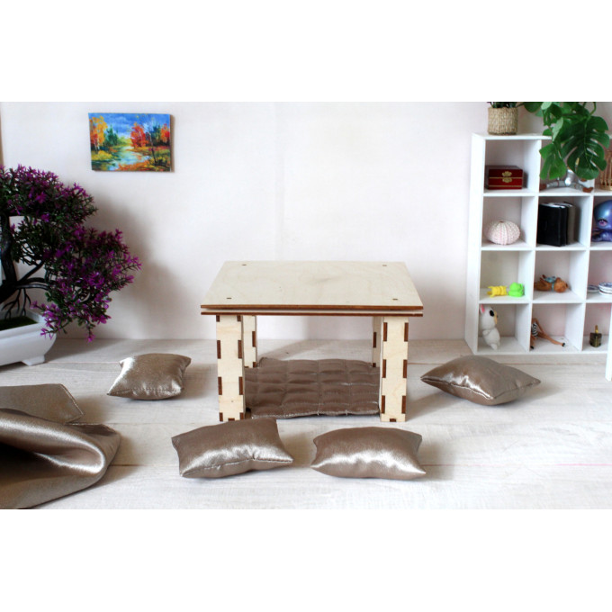 Miniature kotatsu table, traditional Japanese warm heated 