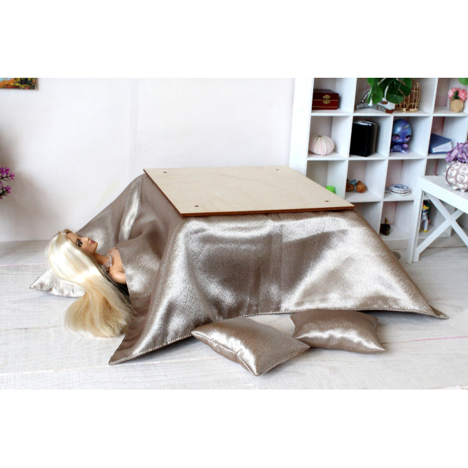 Miniature kotatsu table, traditional Japanese warm heated 