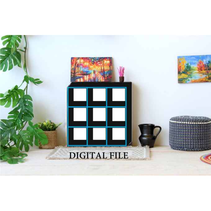 Miniature bookcase digital file kit, dollhouse 