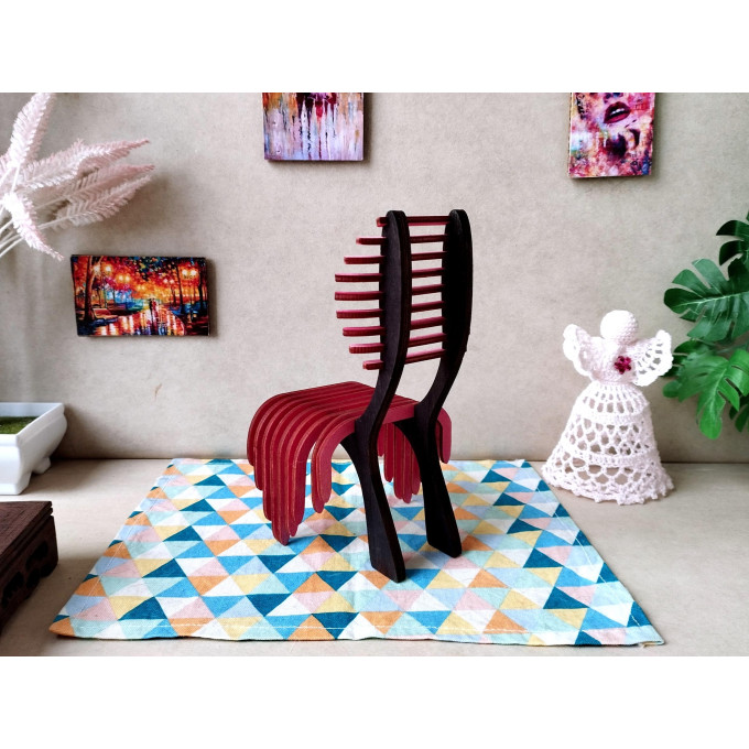 Miniature parametric chair digital file, modern