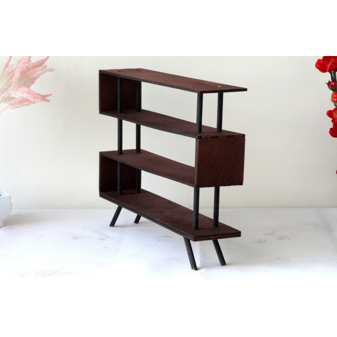 Miniature industrial modern bookcase digital file kit