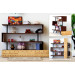 Miniature industrial modern bookcase digital file kit